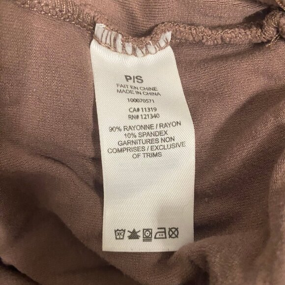 🔥 Dynamite Brown Long Sleeve Ruched Crop Top (P/S) - Picture 7 of 7